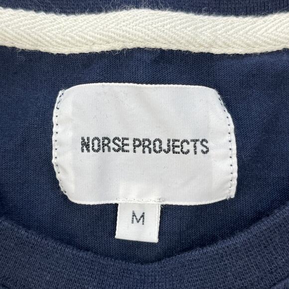 Norse Projects T-Shirt Adult Small Navy Blue Basic Crewneck Short Sleeve Cotton - Picture 5 of 12